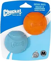 Chuckit! 19400 Fetch Ball, Medium, 2.5", 2 Pack, Assorted Orange & Blue