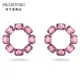 SWAROVSKI 施華洛世奇 Millenia 大圈耳環, 八角形切割Swarovski 水晶, 粉紅色, 鍍白金色