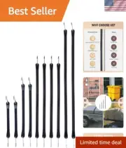 Black Elastic Bungee Cords 10''-31'' - Versatile Straps for Indoor & Outdoor Use