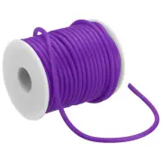 16 Yards 4mm PVC Hollow Pipe Rubber Cord 2mm ID with Plastic Spool, Purple