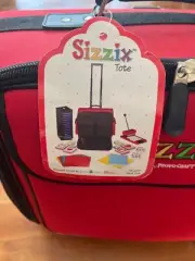 Sizzix Red Rolling Tote For Crafters With Multiple Compartments 38-0817