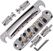 [JD.Moon] Roller Saddle Bridge ABR-1 Tune-o-matic Bridge Tailpiece Bridge For Les Paul Guitar (Chrome)