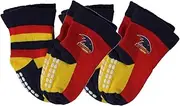 AFL Adelaide Crows Infant Non Slip Crew Supporter Socks 4 pairs | Australian Football League (Infant Sizes, Navy blue, red, gold)