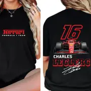 Charles Leclerc Formula one Fan T-Shirt - Ferrari - F1 Front and Back - F1 Fan