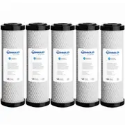 0.5 Micron Coconut Carbon Block Water Filter Replacement Cartridges 10" x 2.5"