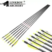 Archery Spine 300-800 100% Pure Carbon Arrows Compound Recurve Bow Hunting