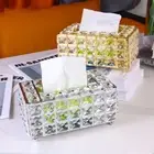 Bling Crystal Tissue Box European Style Tissue Box Light Luxury Storage Box