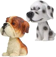 GALPADA 2pcs Cute Dog Car Ornament Animal Figure for Vehicle Dashboard Fun and Aesthetic Car Dashboard Decoration Car Interior Accessory