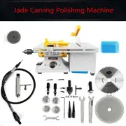 Multifunction Mini Table Saw Stone Polisher Jade Engraving Grinding Machine 220V