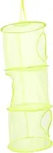 SOLUSTRE Hanging Mesh Space Saver Bags Organizer Compartment Storage Basket for Room and Portable Green Clothes Organizer for Over Door Storage and Travel