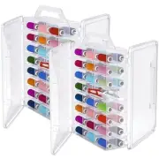 46 Grids Sewing Organizer, Double Sided Thread Box Storage, Portable Clear 2