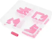 CANIGHT 32pcs Nail Polish Tool Drill Nail Polishing Bands Manicure Band Nail Polishing Rings Sanding Bands Kit Rotary Nail Sanding Bands Nail Supplies Mandrel Bit for Nails Sandpaper Pink