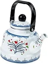 AUTSUPPL Thickened Enamel Teapot Stylish Tea Kettle for Boiling Water Suitable for Stovetops and Induction Cookers for Various Teas and