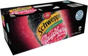 Schweppes Traditional Raspberry Soft Drink Can, 10 X 375Ml