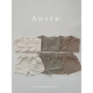 Aosta 包色亞麻小外套《現貨》｜防曬外套 兒童外套 兒童衣服 女童 男童 寶寶衣服 嬰兒衣服 韓國童裝 冷氣房