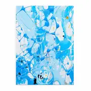 White Blue Dripping Color Painting Canvas Print