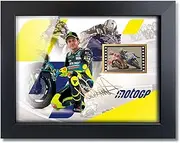 sufenvera Sports Fans Poster - Valentino Rossi Framed Photo with Print Signed and Mini Film Display,MotoGP Collectibles Gifts for Motorcycle Racing Enthusiasts 8x6 Inches