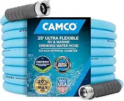 Camco EvoFlex 25-Foot Hose | 5/8-inch Diameter | Designed for Recreational Use | Drinking Water Safe | Super Flexible (22591)