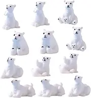 ERINGOGO 12pcs Miniature Bear Figurines Cute Tiny Bear Statues for Garden Unique Home Ornament Accessories
