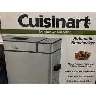 美膳雅Cuisinart微電腦全自動製麵包機CBK-100TW B00001，功能正常附說明書，內鍋有使用痕跡外表無碰撞