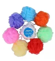 Bath Sponges Small Size Colorful Shower Sponges Exfoliating Mesh Pouf Bath Ball