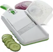 Prepworks Adjust-A-Slice Mandoline Slicer, Green – Adjustable Thickness, Perfect