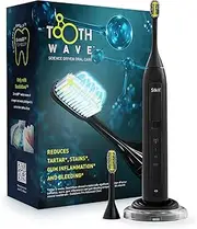 Silk'n Toothwave TW1PE1Z001 Electric Toothbrush - Technology against discolouration and tartar - 48,000 vibrations p.m. - Black
