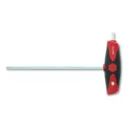 SoftGrip Dual Drive Hex T-Handle, 4.0 mm, 5.9 in OAL, Chrome, Ball End 54042