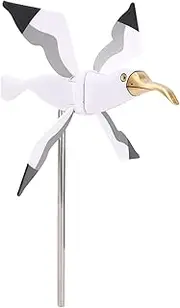 Seagull Garden Spinner, Plastic Wind Spinners Outdoor Animal Whirligig Windmill Seagull Windmill Seagull Decoration for Garden