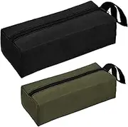 Pack of 2 Small Tool Bags, Waterproof Bags for Tools, Professional Tool Pouch, Multipurpose Storage Pouch, Flat Bottom Zipper Bag for Tools, Gadgets, Office Supplies, Cosmetics and Stationary