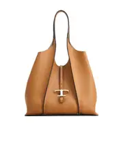 Tod's T Timeless Open-Top Medium Tote Bag One size brown