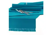 Hoydu Cotton Ribbed Table Runner 45Cm X 150Cm Blue Bird Table Runners