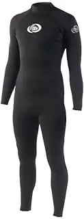 Storm Full Men's Wetsuit – Flatlock System BZ 3/2mm, Rear Zip SBR - 100% Poly Lining, Mesh Reinforced Torso, Adult Suit - Surfing, Diving, Snorkeling, Scuba - Black