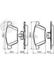 Bosch Brake Pad Front Set Volvo Xc90 (BP1070) (for: Volvo)