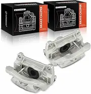 Brake Caliper Replacement for Nissan Titan 2017-2022, with Bracket, Phenolic piston, one side, 1 piston, Rear Left and Right, Set of 2