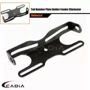 Black Tail Number Plate Holder Bracket Universal Motorcycle Fender Eliminator