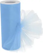 Dusty Blue Tulle Fabric Roll - 6 Inch X 25 Yards Tulle Mesh for Gift Wrapping DI