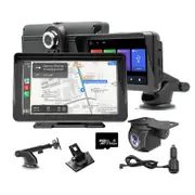 7" IPS HD Touch Screen Apple Android Auto Carplay and Dual Dashcams Comes With 64G TF Card