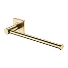 Fienza Sansa Hand Towel Rail Toilet Roll Holder Square Plate Urban Brass 83205UB