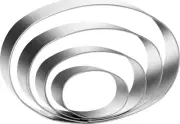 Oval Cookie Cutter Set Large - 5 Inch, 4 3 2 - Geometric Cutters Shapes Molds -