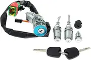Lock Cylinder for Citroen C2 C3 Pluriel C3 1 MK1, Ignition Lock Key Steering Lock Left Right Door Lock Cylinder Set LS6000