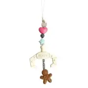 Quirky Phone Dangler Stylish Beaded Keychain Pendant Colorful Keyring Accessory