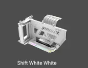 Antec RGB Adjustable Shift PCI Vertical GPU Bracket PCI-E 4.0 Riser Cable white (190mm) for 4090 7900 XTX Cards. E-ATX, ATX, Case. 4 PCI required AT-ARCVB-W190-A-PCIE4-RTX4