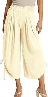 [HOTIAN] Women's Cotton Linen Boho Pants Summer High Waisted Casual High Waist Lounge Harem Pant 2025