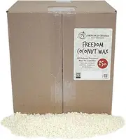 American Soy Organics Freedom Coconut Soy Wax Beads for Candle Making - Natural Candle Making Supplies - Paraffin-Free,Beeswax-Free Coconut Candle Wax for Container Candles,Tealights, Wax Melts 25 lbs