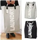 Laundry Basket 40L Fabric Clothes Bag Collapsible Hamper Foldable Washing Bin-~