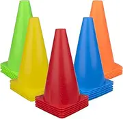 Fasmov 10 PCS Training Cones Plastic Sport Training Traffic Cone for Skate Soccer & Outdoor Activity Agility Marker Cones, 9-Inch
