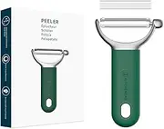 KITCHENDAO Swivel Vegetable Potato Peeler for Kitchen, Japanese Stainless Steel Sharp Blade, Heavy Duty Die-cast Construction Y Peeler, Built-in Eye Remover, Soft-Touch Handle, Dishwasher Safe, Green