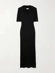[Le Kasha] Le Kasha - Cashmere Midi Dress - Black - S/M S/M Black