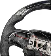 Customized Carbon Fiber Steering Wheel Compatible With Dodge Challenger 2015 2016 2018 2019 2020 LED Display Screen(Customized)